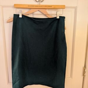 MM Lafleur Forest Green Noho Pencil Skirt